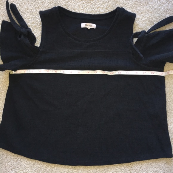 Madewell Skylark Cold Shoulder Top in Black - Picture 4 of 8